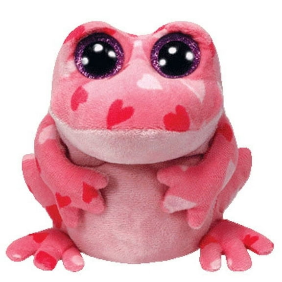 Ty Beanie Boos - Smitten the Frog  – Glitter Eyes  – Valentine's Day  - Stuffed Animal