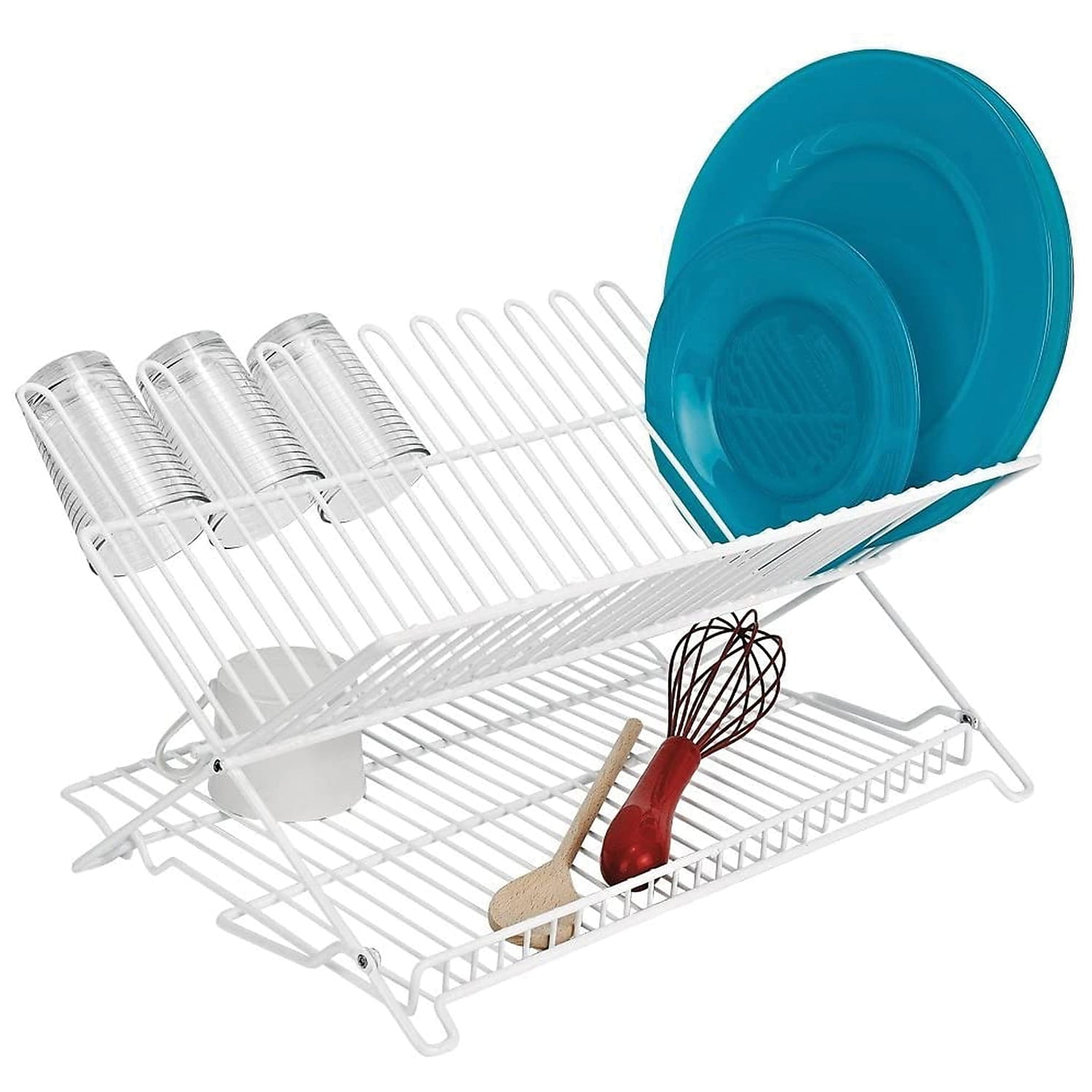 Better Houseware 1489/W Folding Dish Rack (White)