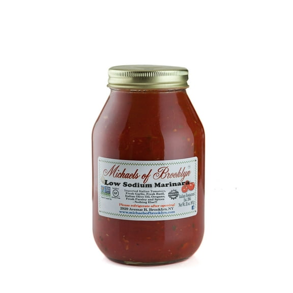 Pack of 6, Michaels Of Brooklyn Low-Sodium Marinara Sauce, 32 oz