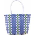 thumbnail image 1 of LHSHID Plastic Baskets with Handles Shelf Organizers Basket Storage Home Kitchen Handbag Woven Summer Tote Bag, 1 of 7