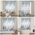 thumbnail image 6 of Blue Eucalyptus Coastal Sheer Curtains 45 Inches Long, Beach Starfish Shell Nautical Retro Light Filering Curtains, Breathable Simi Curtain Privacy Drapes for Kitchen Bathroom Small Window Treatment, 6 of 9