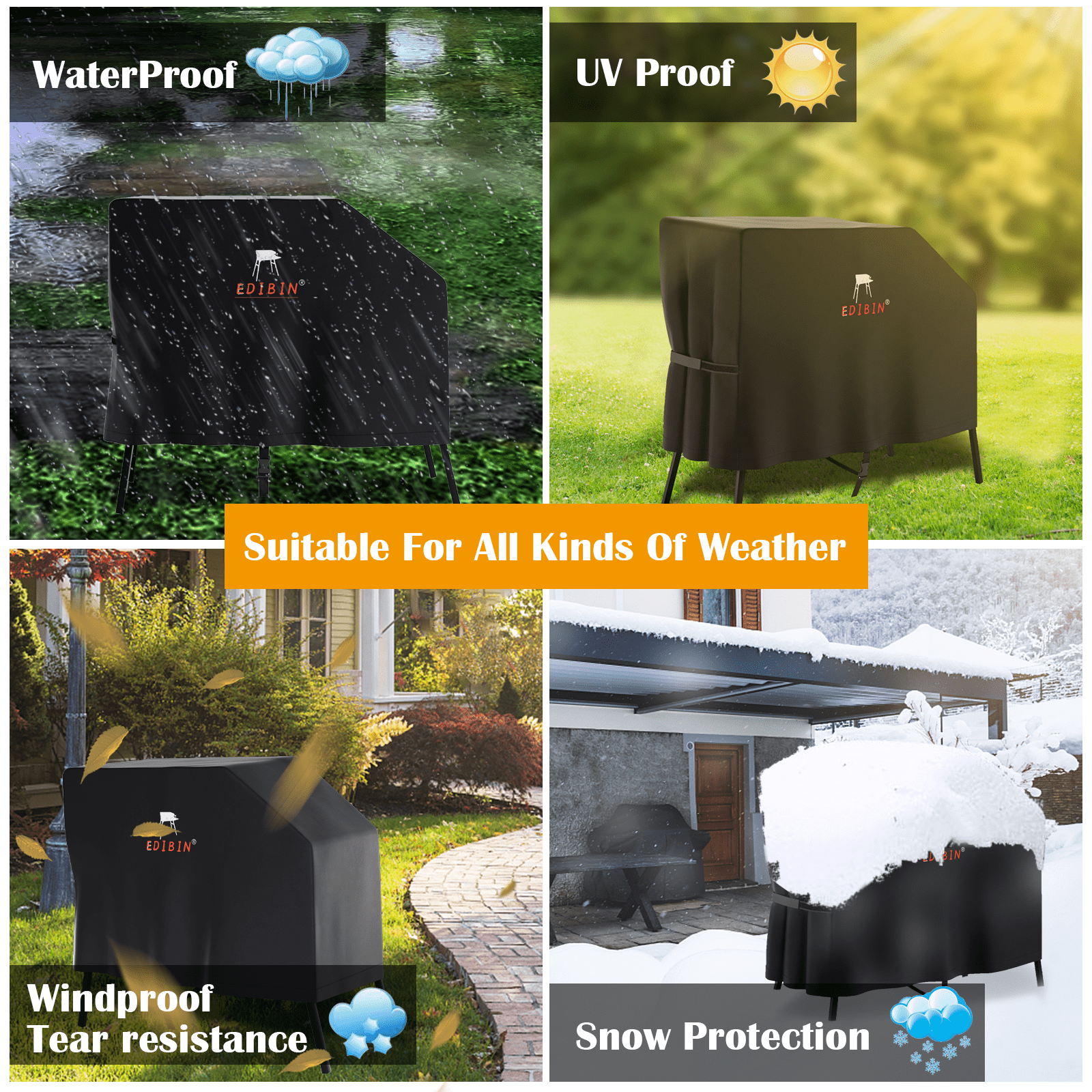 Upgraded 22 inch Griddle Cover Fits for Blackstone 22 inch Griddle with Hood and Stand, 600D Waterproof Cover for 17 Inch 22 Inch Blackstone Griddle