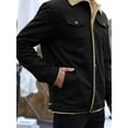 thumbnail image 6 of Men's Winter Trucker Jacket Thick Thermal Cotton Warm Fleece Lined Coat with Flap Pockets, 6 of 7