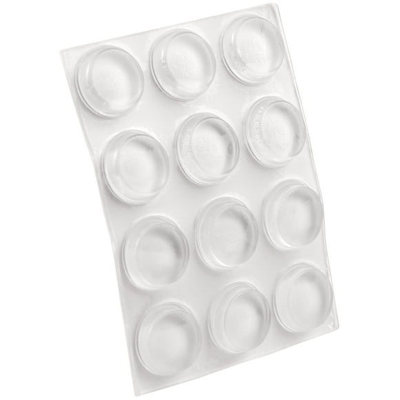 SOFTTOUCH 1/2 Pouces Pare-Chocs Ronds Auto-Adhésifs Absorbant le Bruit pour Armoire, Lot de 100, Clair, 100 Unités