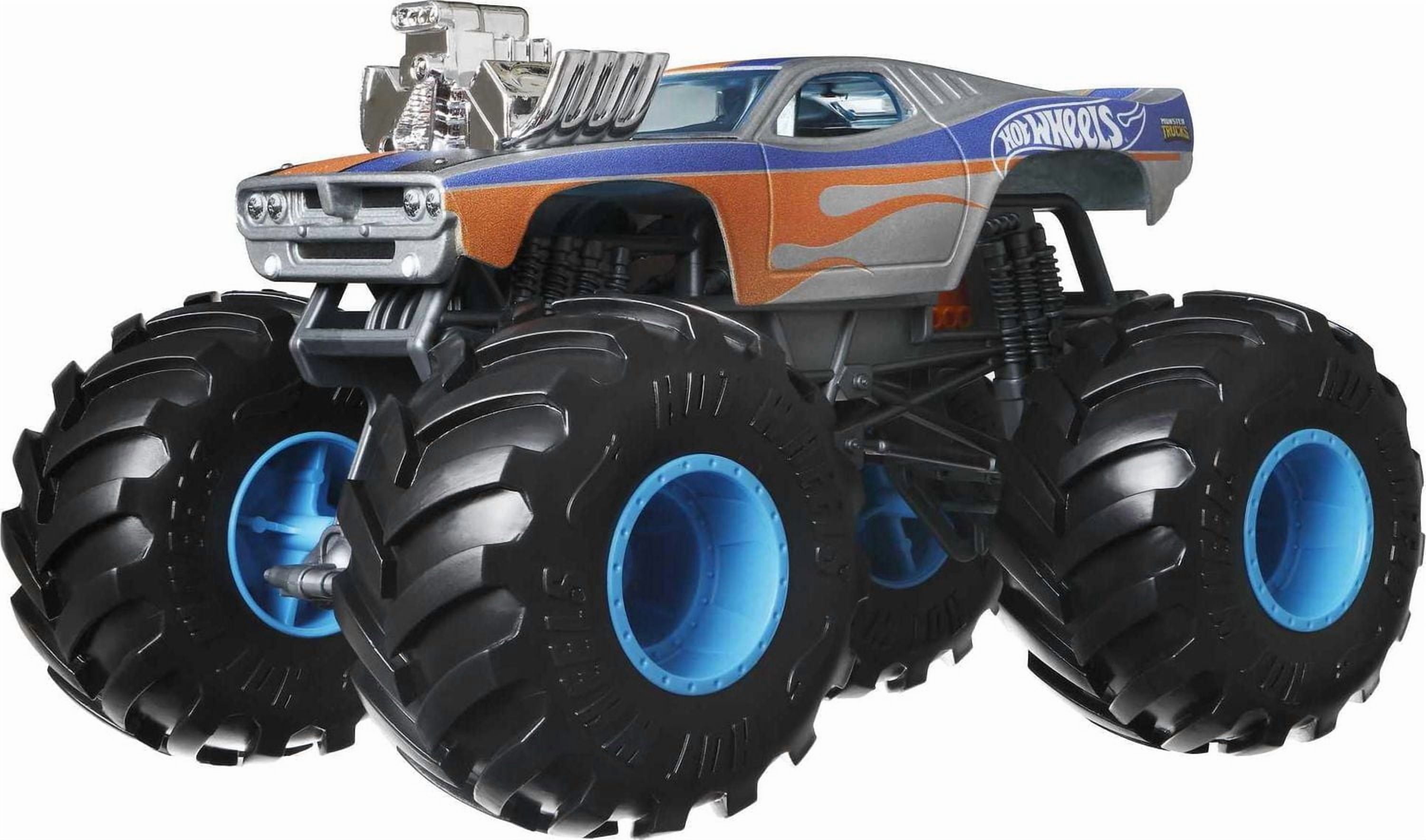 Hot Wheels Monster Trucks 1:24 Scale Vehicle Rodger Dodger, Collectible Die-Cast Toy Trucks