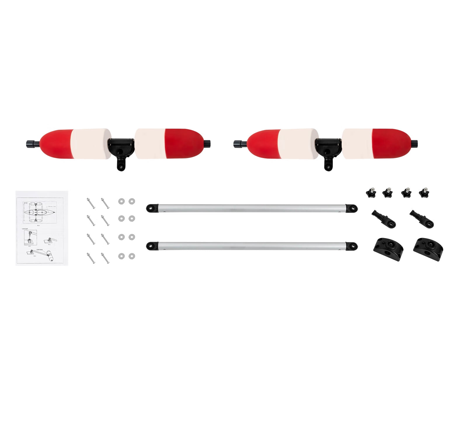 Aiqidi Kayak Canoe Outrigger Stabilizer Kit Portable PVC＆Aluminum Fishing Boat Stabilizer System