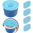 thumbnail image 2 of 20 piezas de calcetines para skimmer, calcetines para skimmer de piscina, calcetines con filtro, skimmer reutilizable y súper elástico para canasta de skimmer, bomba, spa (azul), 2 of 6