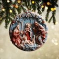 thumbnail image 4 of Lwlmwt Jesus Nativity Scene Christmas The Nativity Day Pendant Wood Christmas Window Pendant Christmas Hanging Ornament for Porch, 4 of 6