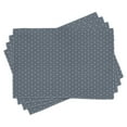 thumbnail image 1 of Ambesonne Japanese Place Mats Set of 4, Floral Checked Tile, Standard Size, Dark Blue Grey, 1 of 6