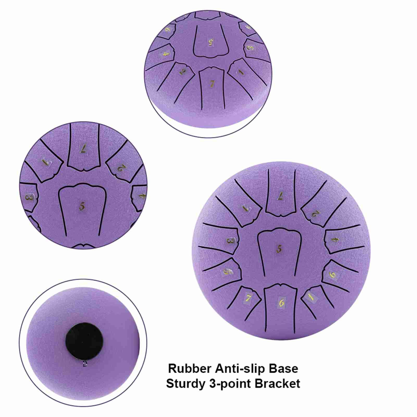 drums Drum Steel Tongue Drum 6 Inch 11 Notes D Key Percussion Instrument Portable with Drum Mallets for Meditation Yoga Beginners Majors Family Friends Christmas Gift Handpan