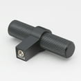 thumbnail image 2 of GlideRite 2.25 in  Matte Black  European Knurled Solid Steel Cabinet T-Bar (Pack of 10) - Matte Black, 2 of 3