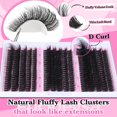 thumbnail image 4 of Extensiones de pestañas Focipeysa Fluffy Mink Cluster 10-18mm, 4 of 7