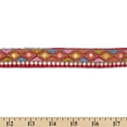 thumbnail image 3 of 1.25 Inch Diamond Geometric Sequined Metallic Corded Embroidered Trim For Sewing, Upholstery & More - Red 10 Packs (9.8 Yards / 9 Meters, Each), 3 of 3