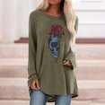 thumbnail image 2 of Camisas Para Mujer Camisetas de Gran Tamaño Manga Larga Cosplay Estampado Casual Cuello Redondo Camiseta Suelta Tops Blusa Camisas Odeerbi ODB134639, 2 of 4