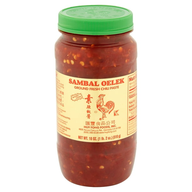 Huy Fong Ground Fresh Chili Paste Sambal Oelek, 8oz. Jar