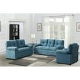 thumbnail image 2 of Pemberley Row Linen Blue 3-Piece Recliner Sofa Set Adjustable, 2 of 8