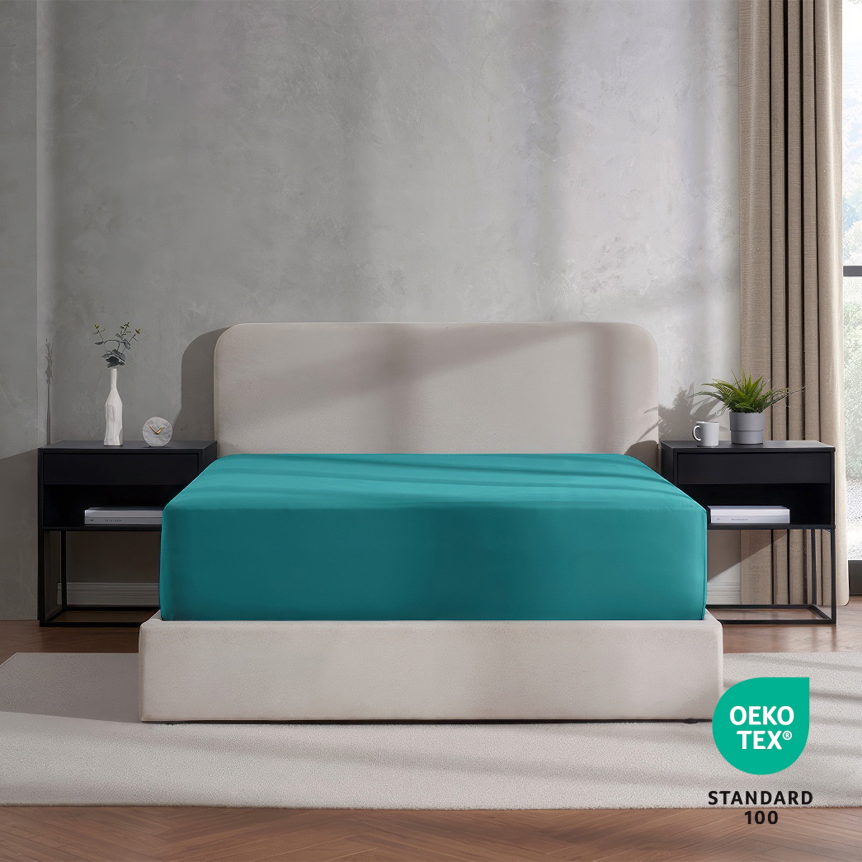 Lammaloe 6 Pack Extra Deep Pocket Queen Fitted Sheet Only, Fits 18" to 24" Mattress, Soft Microfiber Fitted Bed Sheet, Teal