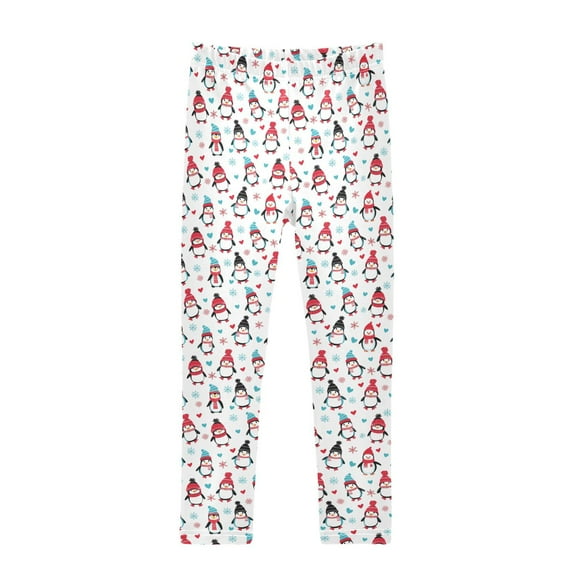joogoo Girls' Leggings Christmas Cute Penguin Yoga Pants 6T