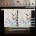 thumbnail image 2 of Easter Bunny Kitchen Towels Set of 3, Water Absorbent Dish Towel, Blue Easter Eggs Spring Floral Linen Decorative Hand Towels - Quick Drying Cloth for Cooking Baking, 18x28 Inch, 2 of 8