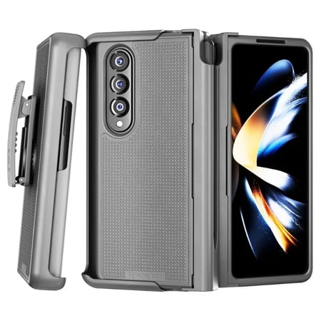 RomeTech Case For Samsung Galaxy Z Fold 4 5G Shell Holster Combo Pen Holder Clip