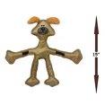 thumbnail image 2 of Durable Dog Toys Nylon with Rope Skeleton and Squeaker 15" Long Cute Animals (Tan Dog), 2 of 7