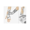 thumbnail image 3 of INSPIRE CHIC Women's Metallic Shiny Fingerless Short Gloves Shimmer Arm Warmers for Halloween Cosplay 1 Pair Silver One Size, 3 of 6