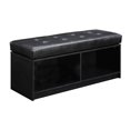 thumbnail image 1 of Convenience Concepts Designs4Comfort Broadmoor Ottoman in Black Faux Leather, 1 of 3