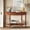 Walnut, variant on Atumcto Half Moon Console Table with Drawer and Shelf, Fluted Entryway Sofa Table with Roman Column Legs for Hallway and Living Room, Walnut
