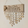 thumbnail image 4 of Tablero de calendario de madera Letrero Celebración familiar y recordatorio de cumpleaños DIY TFixol  Calendario, 4 of 7