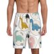 thumbnail image 1 of Fotbe Cute Dinosaurs Pantalones Cortos de Pijama para Hombre, Ropa de Dormir, Pantalones de Pijama Cortos para Hombre-Small, 1 of 6