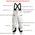 thumbnail image 4 of Womens Snow Bibs Baggy Ski Pants Snowboard Overall Insulated Waterproof Windproof Warm Winter, 4 of 7