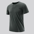 thumbnail image 2 of Men's Sports T Shirt Thin Ice Silk Short Sleeve Activewear Lightweight Breathable Casual Tee for Workout Running Gym Men's Lightweight Crewneck Tee Tops, 2 of 3