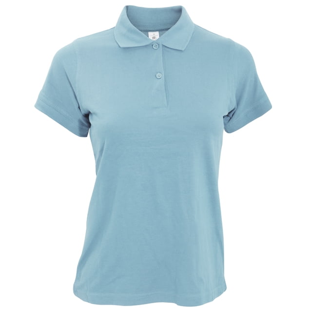 B&C- Polo de manga corta Safran Pure para mujer (Azul cielo)