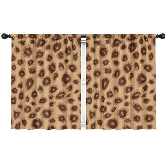 Blackout Kids Curtains,Leopard Pattern Childrens Insulated Curtains Set Of 2,Bedroom Essentials,Toddler Room Decor 42"x54"