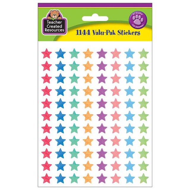 Teacher Created Resources TCR8729-6 Aquarelle Étoiles Mini Autocollants Valu-Pak - Pack de 6