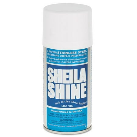 Sheila Shine SSISSCA10 Low Voc Stainless Steel Cleaner & Polish, 10 Oz Can, (Best Marine Stainless Steel Cleaner)