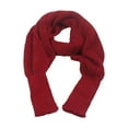 thumbnail image 1 of Sonducket Manténgase a la moda y cálido pañuelo de invierno con mangas bufanda larga de invierno para mujer con mangas unisex Accesorios de disfraces azufaifo rojo, 1 of 6