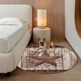 thumbnail image 2 of Texas Star Vintage Round Area Rug 8Ft Washable Large Circle Rugs for Living Room Dorm, Brown Retro Art Red Berry Wooden Non-Slip Carpet Floor Mats Indoor Outdoor Carpet Runner Aesthetic Home Decor, 2 of 8