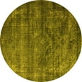 thumbnail image 1 of Ahgly Company Indoor Round Oriental Yellow Industrial Area Rugs, 5' Round, 1 of 4