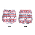 thumbnail image 6 of Uemuo red blue Snow Mountain Pattern Women's Athletic Shorts High Waisted Running Shorts with Liner Pockets Gym Elastic Workout Shorts-Small, 6 of 9