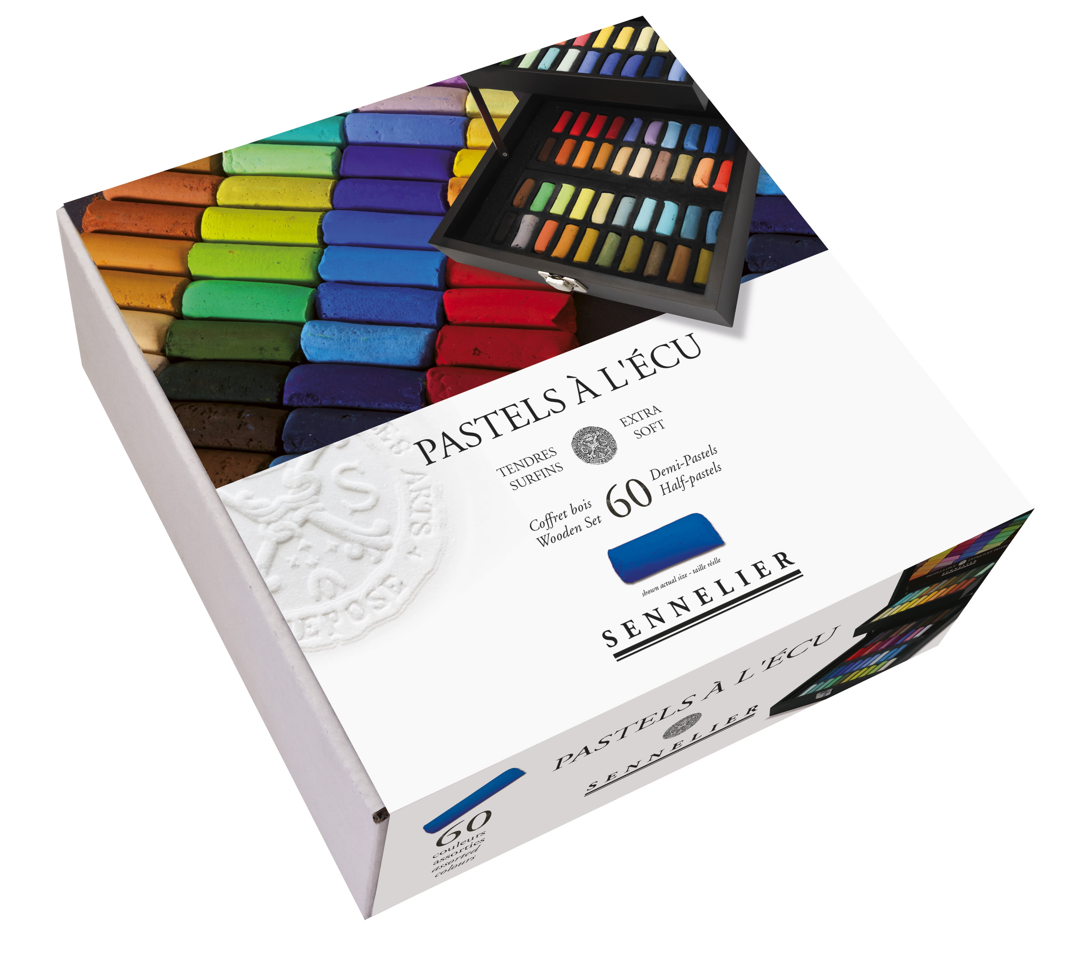 Sennelier Dry Artists Extra-Soft Pastel Half Stick Set, 40-Colors