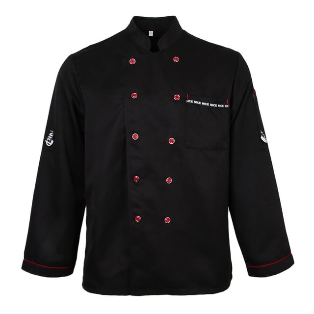 Chaqueta de chef de manga larga para hombre y mujer, de uniforme de camarero de cocina de restaurante L Zulema Chaqueta de chef para hombre