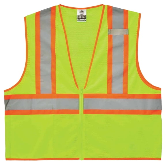 Ergodyne GloWear® 8229Z Type R Class 2 Economy Two-Tone Vest, Lime, 4XL/5XL