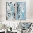 thumbnail image 1 of Designart "Tranquil Subtlety In Abstract Blue IV" Abstract Painting Framed Wall Art Set Of 2 - Modern Blue Framed Canvas Set For Living Room Decor, 1 of 6