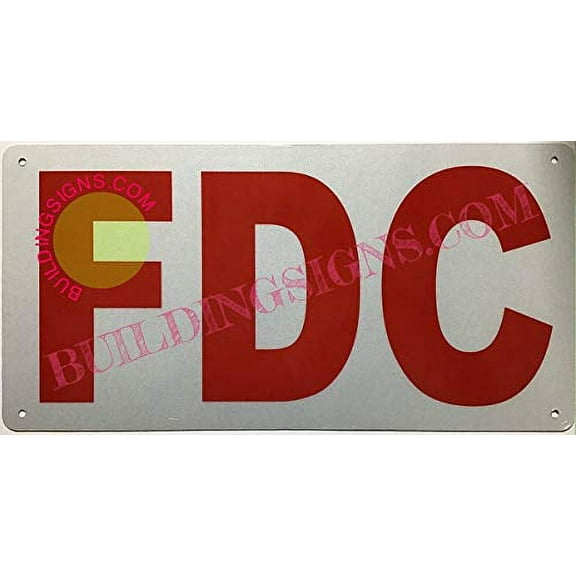 FDC Sign (Reflective !!!, Rust Free-Aluminium, White, 6X12) (ref-2201)