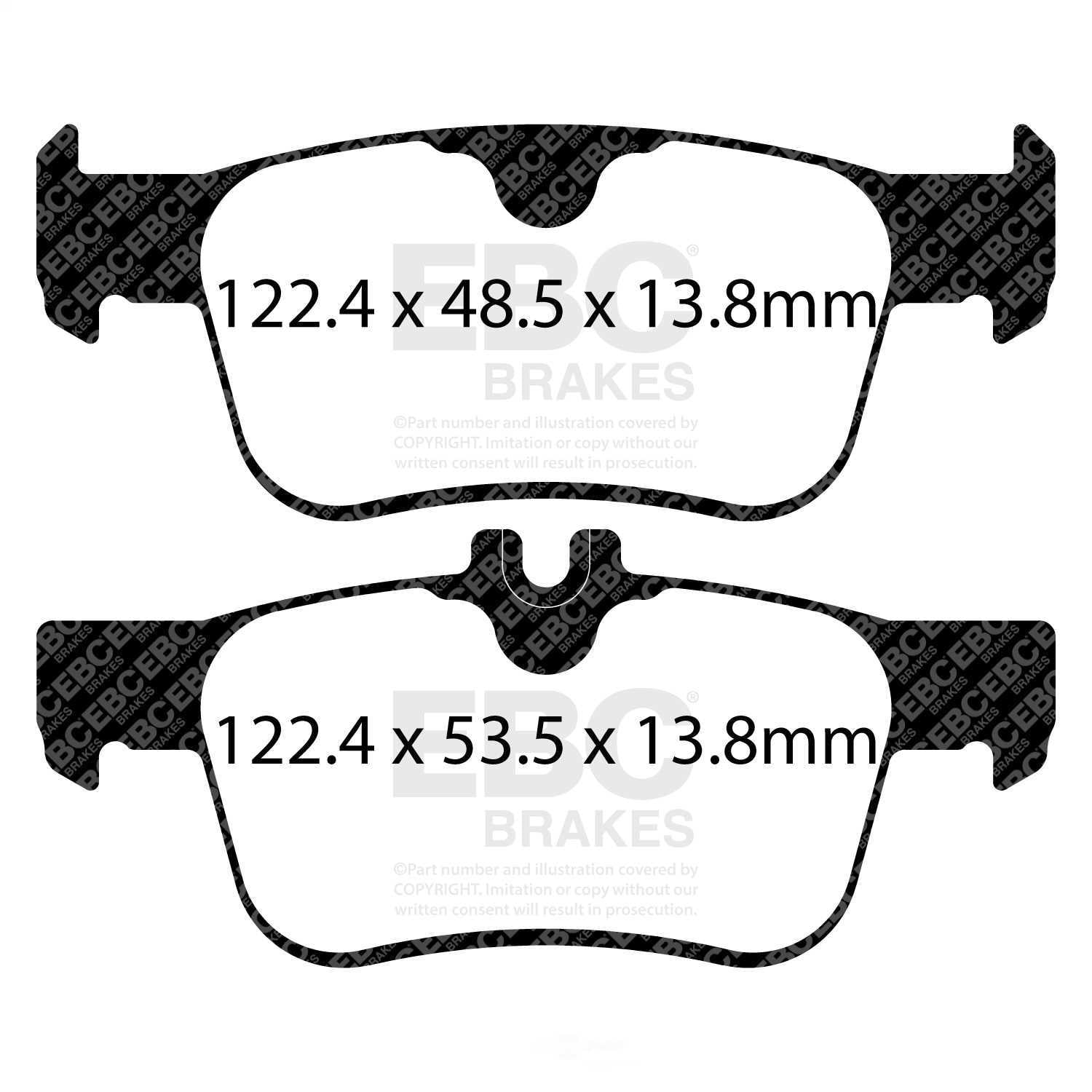 EBC Brakes Bluestuff NDX Trackday Brake Pad Set Fits select: 2017-2021 HONDA CIVIC