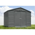 thumbnail image 2 of Arrow Select 10 x 8 x 8 ft Charcoal Steel Storage Shed, 2 of 8