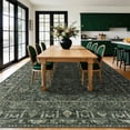 thumbnail image 4 of SORONO KATE 9'x12' Floral Area Rugs for Living Room, Machine Washable Oriental Vintage Distressed Non Slip Soft Indoor Area Carpet, Green, 4 of 7