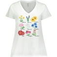 thumbnail image 3 of Inktastic Wild Flower Chart Women's Plus Size V-Neck T-Shirt, 3 of 5