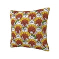 thumbnail image 2 of Wukai Cartoon Sunflowers Premium Polyester Fleece Pillow Covers with Hidden Zipper Closure,Luxuriously Soft and Durable-18"x18", 2 of 7
